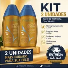 KIT 2 Óleo de Amêndoas para estria, ressecamento e envelhecimento da pele -  Muriel Corporal 100ml- Argan-ENTREGA RAPIDA