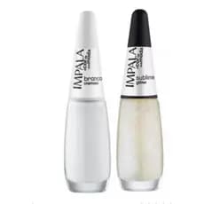 Kit 2 Esmaltes Impala 7,5ml Cr.Branco e Glittler Sublime