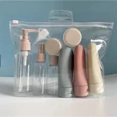 Kit Frascos Para Viagem 11 Peças Cosméticos Creme Shampoo Necessaire Compacto