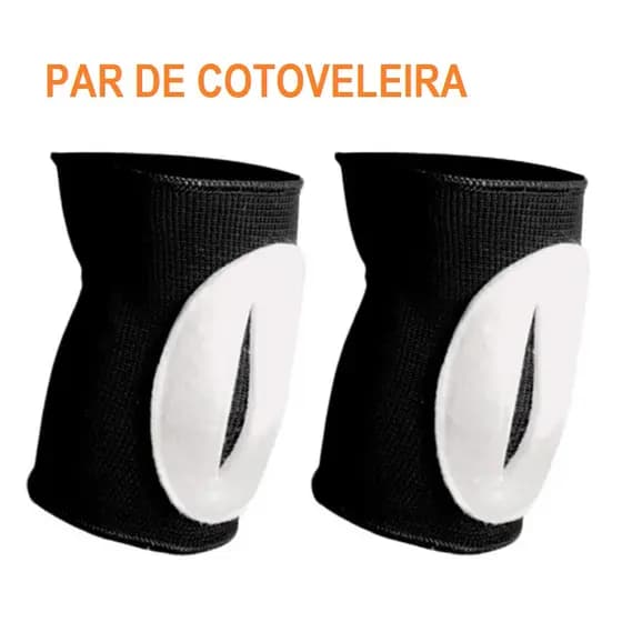 Cotoveleira Elástica Com Feltro - Equipamento esportivo, cotoveleira futsal, volei, cotoveleira de goleiro, dança