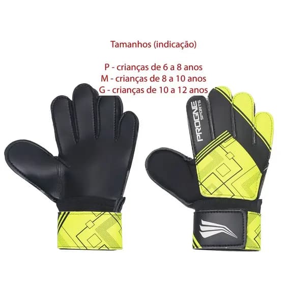 Luva de Goleiro Infantil, Luva para Goleiro Infantil Campo E Society, Par de Luva Infantil, Criança