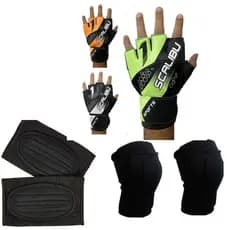 Kit Goleiro Luva Futsal + Joelheira + Cotoveleira Com Feltro - Luva Goleiro Futebol
