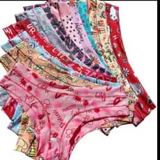 10 Calcinhas Confortável Mulher Adulta Sem Elástico em poliamida estampadas E 5 Unidades