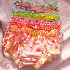 6 Calcinhas Infantil Menina Calcinha Frufru Estampada