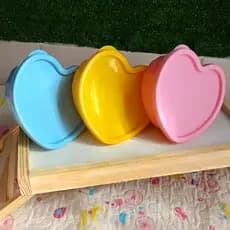 kit C/ 10 Potes Coração Pote love Potes Marmita Coração Plástico Organizador Lanche