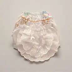 Calcinhas Infantil Bunda Rica Branca Batizado Calcinhas Lacinhos