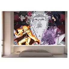 Papel de parede Adesivo Naruto Anime Mangá m² várias medidasNRT 005
