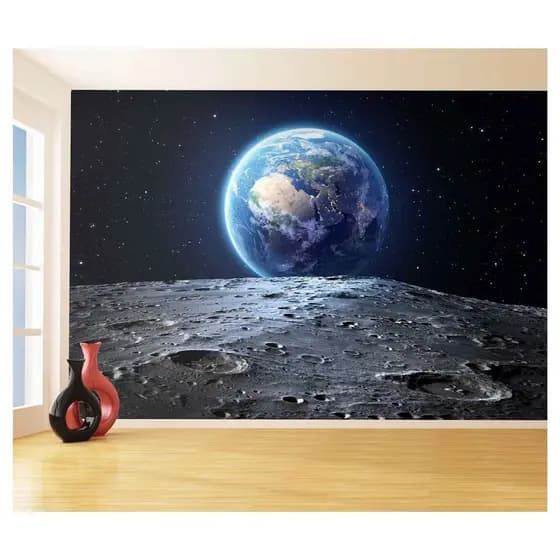 Papel de parede Adesivo espaço estrelas galáxia planeta terra m² várias medidasNSP 010