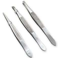 Kit 3 Pinças Para Designer De Sobrancelhas /3 pontas diferentes