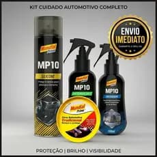 KIT SILICONE SPRAY PERFUMADO + CERA + CRISTALIZADOR + ANTIEMBAÇANTE AUTOMOTIVO