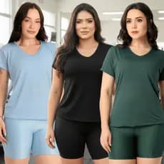 Camiseta Academia Dry Fit Feminina Treino Fitness Blusa Manga Curta Corrida Caminhada