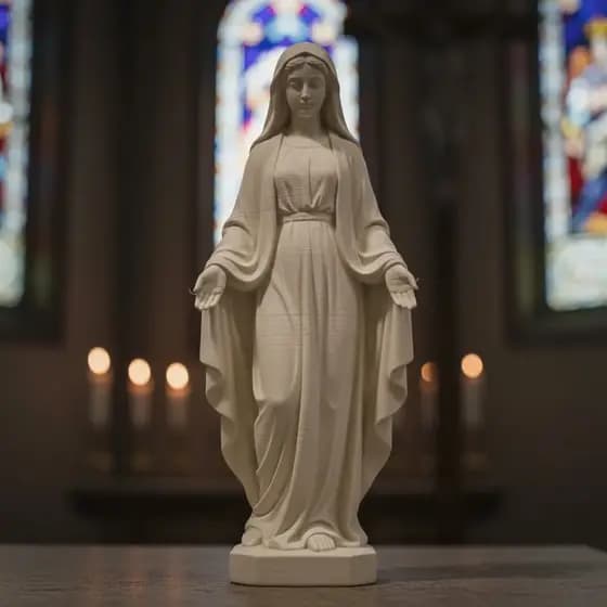 Nossa Senhora das Graças Estátua Braços Abertos Decoração Religiosa Presente Batizado Crisma Casamento