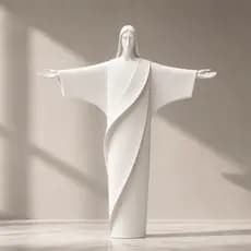 Cristo Redentor Minimalista Estátua Design Moderno Decoração Geométrica Presente Sala Escritório