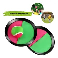 Kit Raquete Bate Gruda + Bolinha Bateu Colou Infantil Frescobol Peteca Tênis Com Bolinha