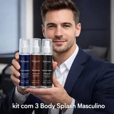 Kit 3 Body Splash Desodorante Corporal Masculino 200ml Barbours Colônia Para Homem
