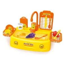 Kit Cozinha Infantil Pia Brinquedo Patinho Completa Sai Agua De Verdade Portatil