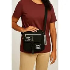 Bolsa Transversal UP4YOU Estilo Casual Unissex Moderna e Funcional para Escola Trabalho ou Passeio
