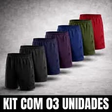 Kit 3 Bermuda Masculina Short Calção Futebol Academia Praia Caminhada Lazer Cores Sortidas