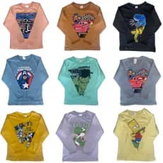 Kit 8 Camisetas Manga Longa Infantil Roupa Menino Frio 2 a 8 Anos