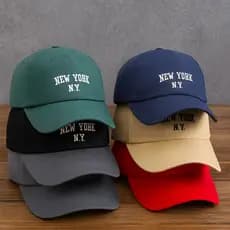 Boné Ny New York Retro Basebol Aba Curva Masculino e Feminino Regulagem Fitão Premiun
