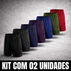 Kit 2 Bermuda Masculina Feminina Short Calção Futebol Academia Praia Caminhada Lazer Cores Sortidas