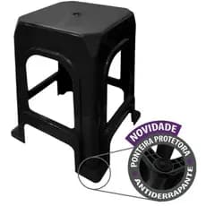 Kit 6 Banquetas de Plástico Adulto Resistente Plástica Reforçada