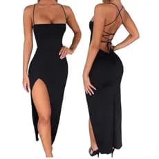 Vestido De Amarar Longo Com Fenda Suplex Elegante Sensual Moda Gringa Modelador Justo