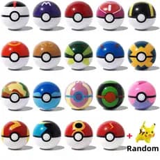 7cm Jogo Pokemon Bola Pop-up + Aleatório Monstro Pikachu Bonecos Crianças Brinquedo Colecionável Presente aniversário