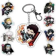 Quente Anime Acrílico Chaveiro Para Figuras Da Força De Fogo Decoração Fãs Colecionáveis Mochila Saco Pingente Brinquedo