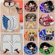 Ataque Ao Titã Anime Acrílico Chaveiro Coleção Lembrança Pingente Brinquedo Presente Eren Armin Hanji Jean Mikasa Erwin
