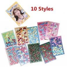 Quente ! 10 Estilos De Fita Colorida Série Laser Adesivos PVC À Prova D'água Adesivo Decorativo Estrela Foto Carregador