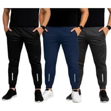 CALÇA JOGGER MASCULINA COM REFLETIVO SPORTIVO KIT-3 PEÇAS