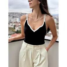 BLUSA FEMININA CROPPED ROUPA ESTILOSA REGATA TRICOT MODAL VERÃO TENDENCIA 2026