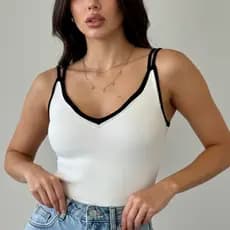 BLUSA FEMININA CROPPED ROUPA ESTILOSA REGATA TRICOT MODAL VERÃO TENDENCIA 2026