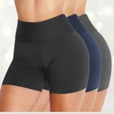 Short Feminino meia coxa academia suplex  cintura alta liso fitness excelente qualidade