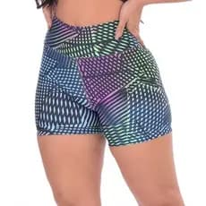 kit 2 short suplex academia fitness cos  alto meia coxa estampada
