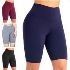 kit 3 bermuda legging suplex ciclista lisa feminina cintura alta academia não fica transparente