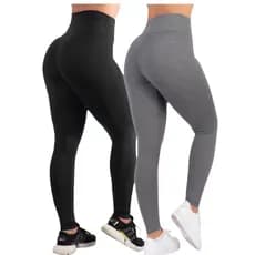 kit 2 legging flanelada leg peluciada feminina costura reforçada suplex