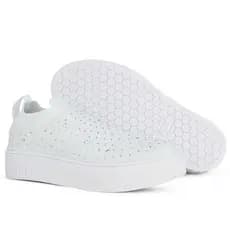 Tenis Meia Casual Feminino com strass tenis feminino meia branco casual com strass Tênis calca facil
