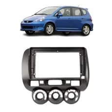 MOLDURA 9" POLEGADAS HONDA FIT 2003 A 2008 CINZA