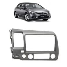 MOLDURA 9 POLEGADAS HONDA CIVIC 2007 A 2011 CINZA