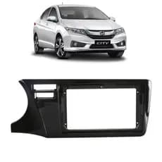 MOLDURA 9 POLEGADAS HONDA CITY 2014 A 2021 BLACK PIANO