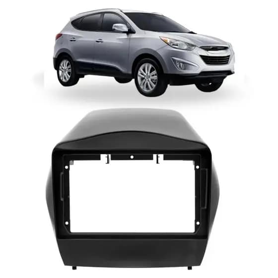 MOLDURA 9 POLEGADAS HYUNDAI IX35 2010 A 2019 PRETO FOSCO