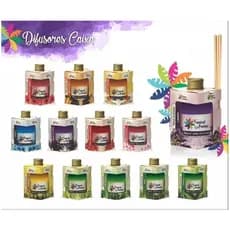 Difusor de Ambientes DANTAS Aromatizador 250ml Aromas Varetas Perfume Casa Aromaterapia Tropical Relaxante