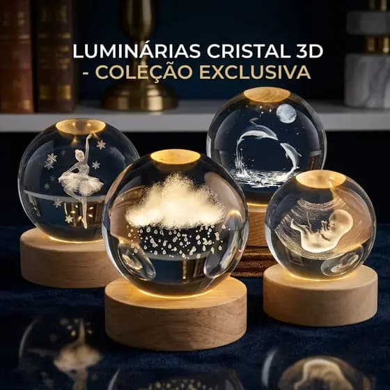 Luminária LED 3D DANTAS USB Bola de Cristal Torre Eiffel Bailarina Golfinho Nuvem Abajur Decoração Quarto Presente