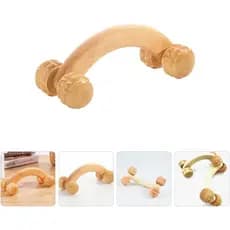 Massageador Corporal DANTAS Madeira Carrinho Rodinhas Manual Relaxante Costas Pernas Anticelulite Maderoterapia