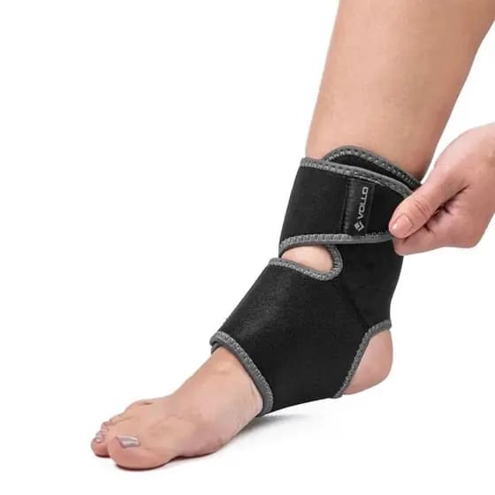 Tornozeleira Compressão Ajustável em Neoprene Tornozelo Esquerdo/Direito Vollo