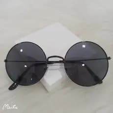 Óculos De Sol Rêtro Redondo Feminino Masculino Vintage Preto uv400 novo 2026