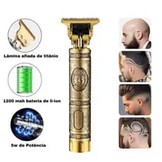 Máquina De Cortar Cabelo e Fazer a Barba Masculina Designer Aleatório Elétrico Profissional