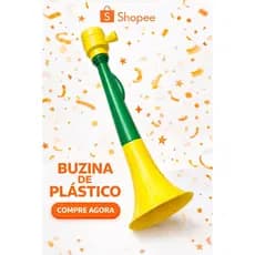 Corneta Buzina 40 cm Copa do Mundo Brasil - 29cm
